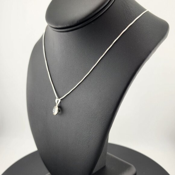 Sterling Silver 925 Evil Eye Pendant – Clear Charm Necklace for Protection - Picture 6 of 11